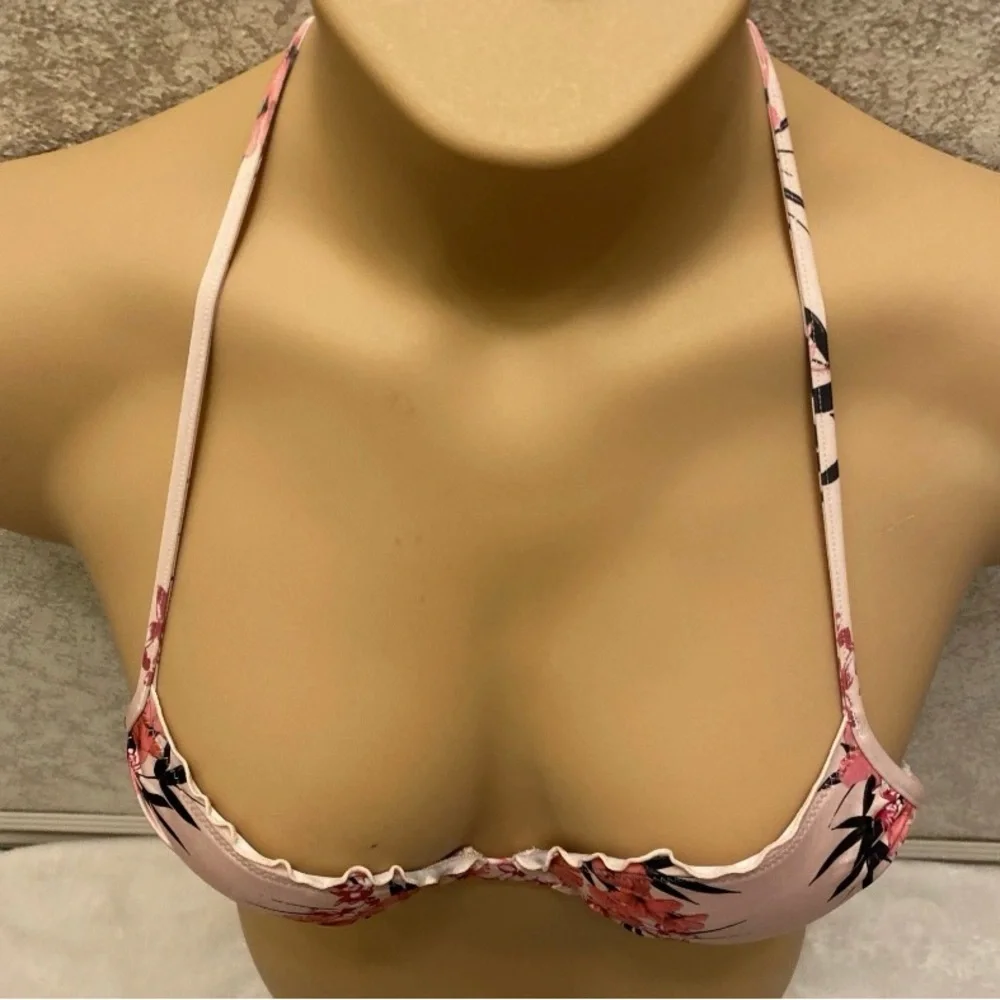 H&M Pink Floral Bikini Top